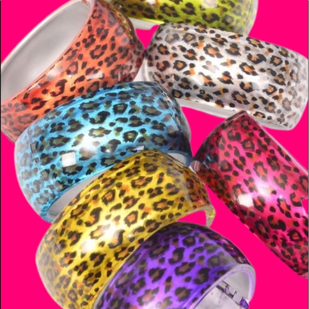 Bold Leopard Print Bangle / Bracelet Many Colors